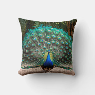 Coussin Plumes de paon