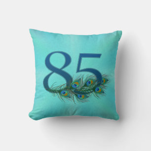 Coussin Plumes de Paon 85 Jubilé Anniversaire Milestone