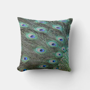 Coussin Plumes de queue de paon