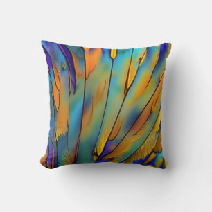 Coussin Plumes en verre tendu AI Art Abstrait