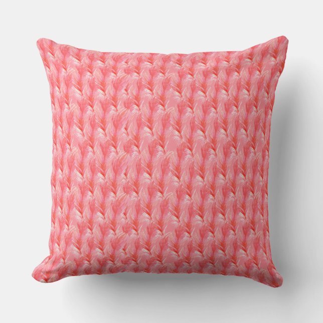 Coussin Plumes roses chaudes (Recto)