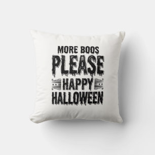 Coussin Plus de bisous s'il vous plaît typographie vintage
