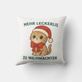 Coussin Plus de friandises à Noël - chats amusants (Verso)