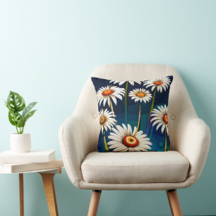 Coussin Plus de marguerites : Plaisirs floraux et joie