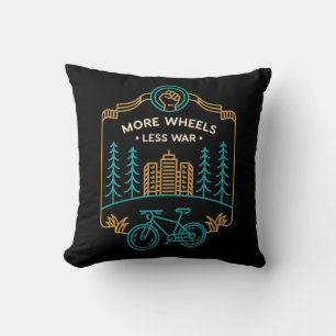 Coussin Plus de roues moins de guerre 1