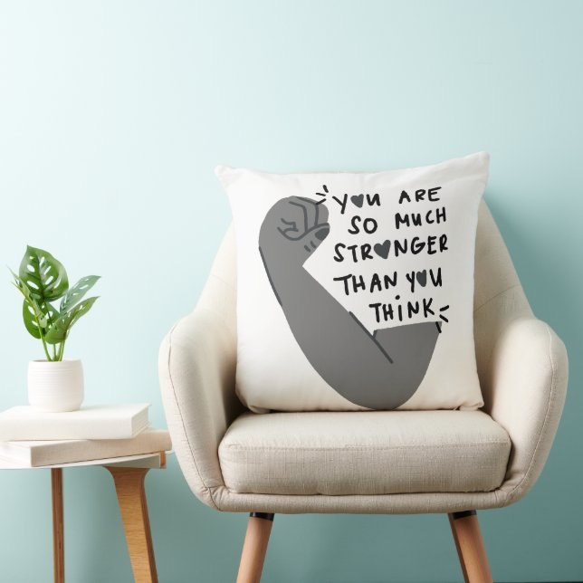 Coussin Plus Fort que Vous ne le Pensez – Typographie d'au (Chaise)