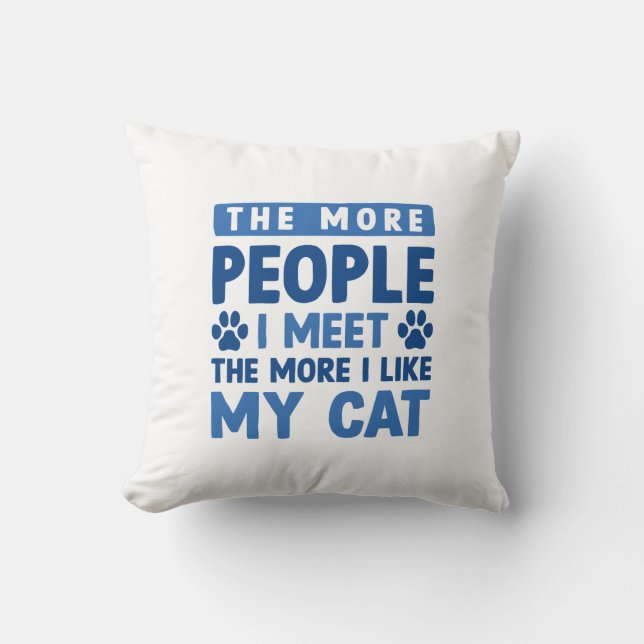Coussin Plus je rencontre de gens (Recto)