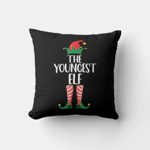 Coussin Plus jeune lutin correspondant à la fête de Noël e