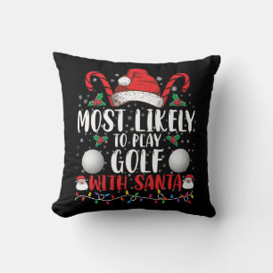 Coussin Plus Susceptible de Jouer au Golf avec Santa Famil