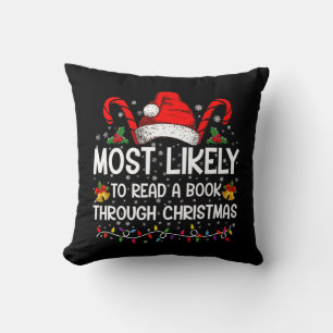 Coussin Plus susceptible de lire un livre jusqu'à Noël 