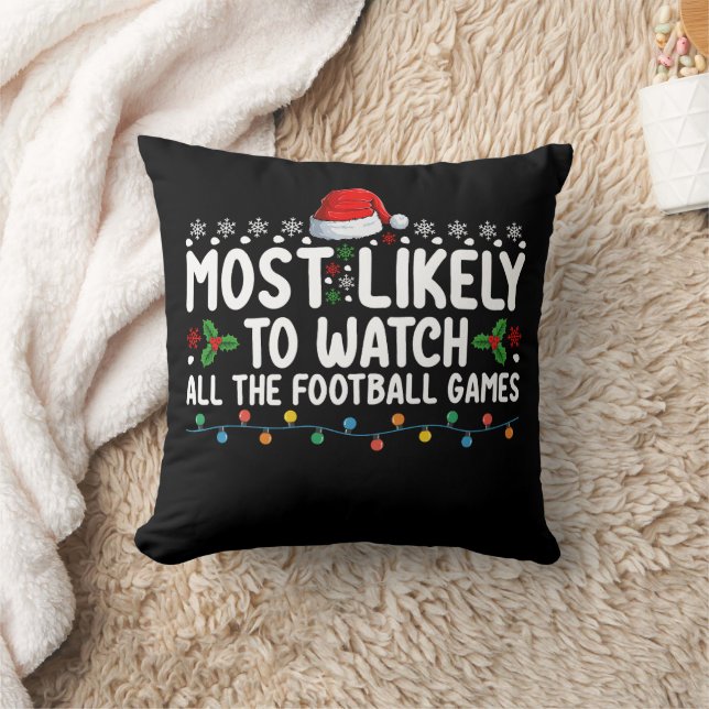 Coussin Plus susceptible de regarder tous les matchs de fo (Couverture)
