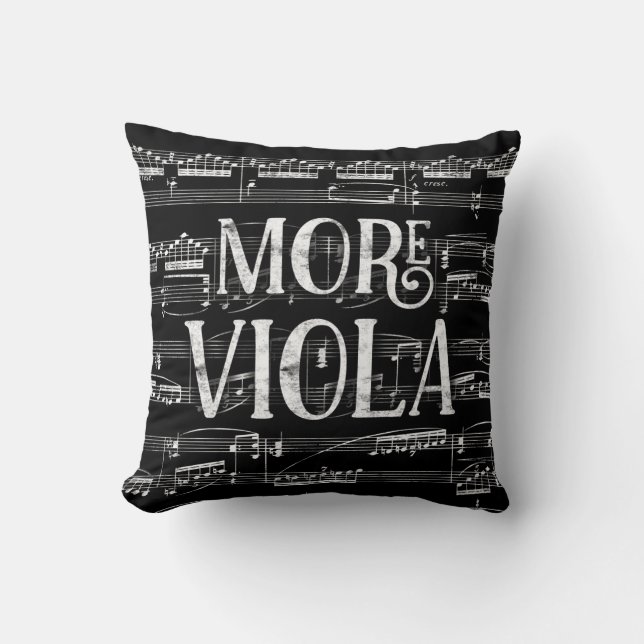 Coussin Plus Viola Chalkboard - Black White Music (Recto)