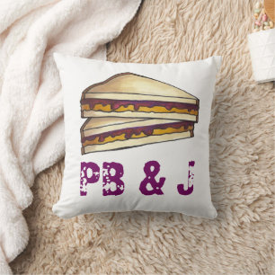 Coussin Po&J Beurre d'arachide et sandwich à la gelée