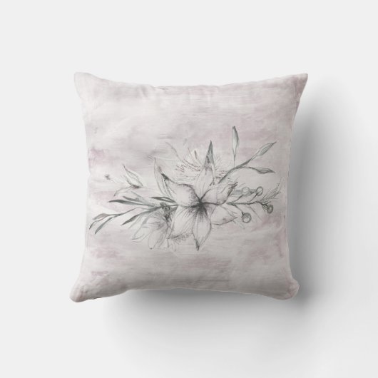 Coussin pochoir rustique botanique pour toujours mariage c (Verso)