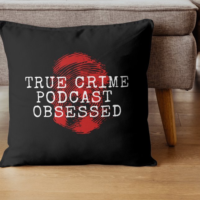 Coussin Podcast sur le crime réel observé (Créateur téléchargé)