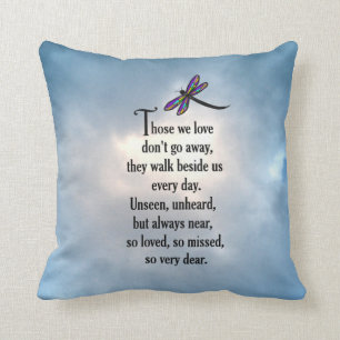 Coussin Poème "ainsi aimé" de libellule