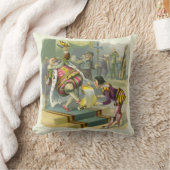 Coussin Poème Chanson Comptine du Vieux Roi Cole d'époque (Couverture)