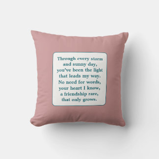 Coussin Poème d'amitié