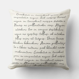 Coussin Poème de citation personnalisé pour des vœux de ma