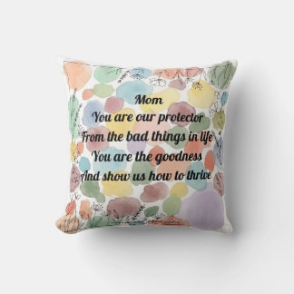 Coussin Poème de la fête des mères jeté