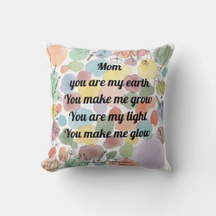 Coussin "Poème pour la fête des mères"