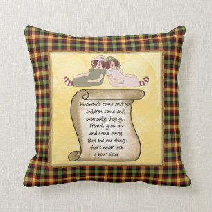 Coussin poème Soeurs