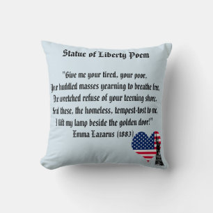 Coussin Poème Statue de la Liberté