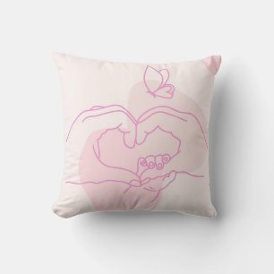 Coussin Poignées minimalistes pour bébé art avec papillon