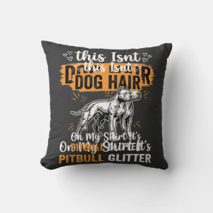 Coussin Poils de chien Pitbull Pailleté Drôle de chien