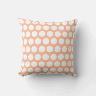 Coussin Poils de pêche points polka rétro