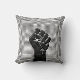 Coussin Poing de solidarité moderne en fibre de carbone