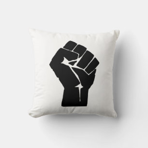 Coussin Poing noir levé - Manifestation de résistance