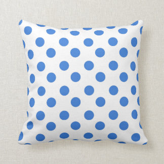 Coussin Point de polka bleu