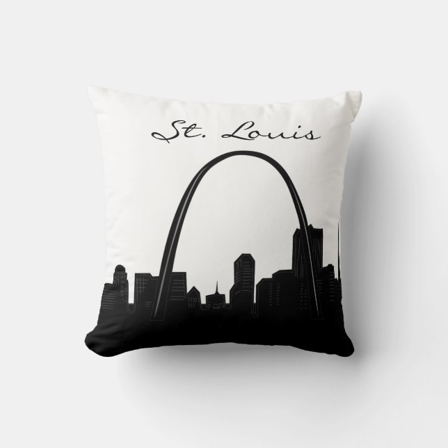 Coussin Point de repère noir et blanc de St Louis (Recto)