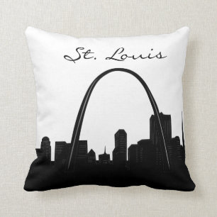 Coussin Point de repère noir et blanc de St Louis