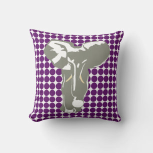 Coussin Point de safari de violette africaine avec