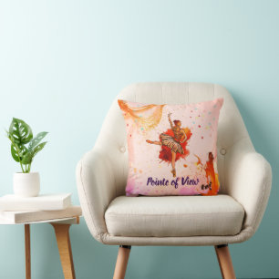 Coussin Point de Vue Art Élégant de Ballerine