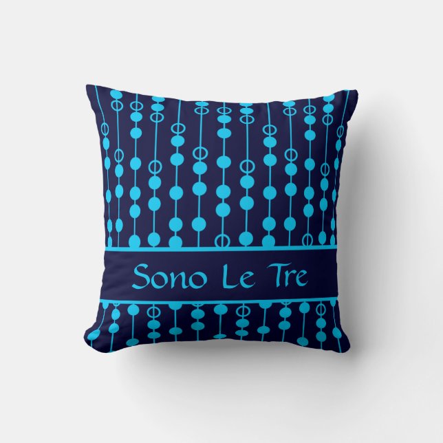 Coussin Point linéaire #3 @ SonoLeTre avec monogramme (Recto)