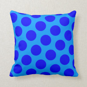 Coussin Point Polka bleu clair moderne