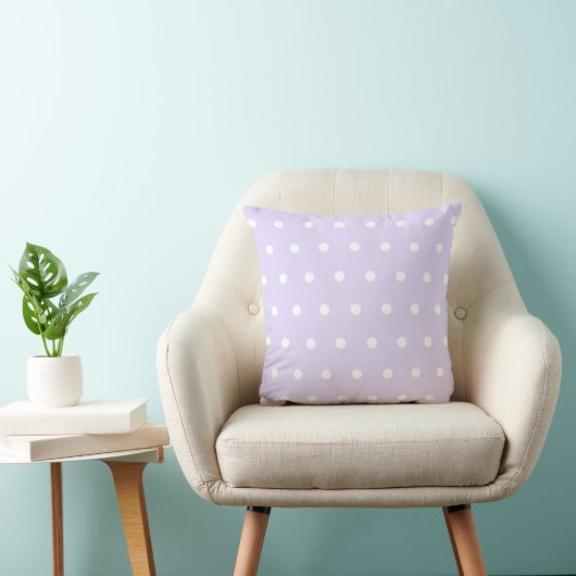 Coussin Point Polka Lavender (Chaise)