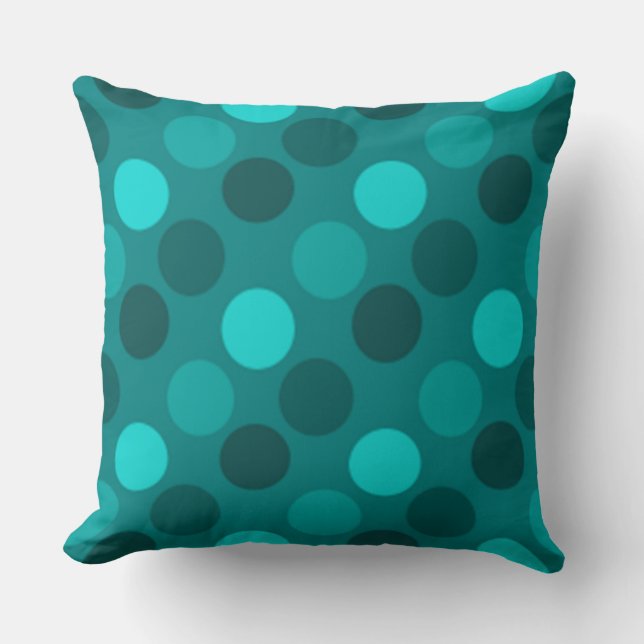 Coussin Point Polka Turquoise (Recto)