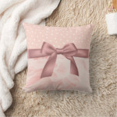 Coussin Pointe de polka rose pâle (Couverture)