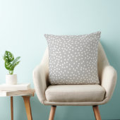 Coussin Pointe Polka minimale Gris et blanc (Chaise)