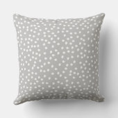 Coussin Pointe Polka minimale Gris et blanc (Verso)