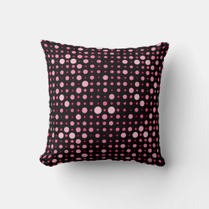 Coussin Pointe Polka moderne 01.BG noir rose