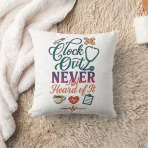 Coussin Pointer sur l'horloge Jamais entendu parler de ça