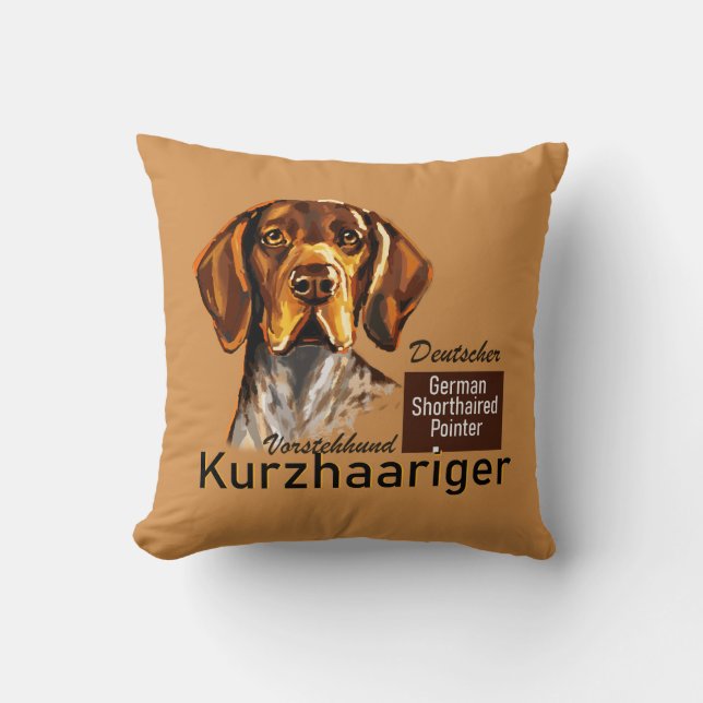 Coussin Pointeur allemand à courte longueur Kurzhaar (Recto)