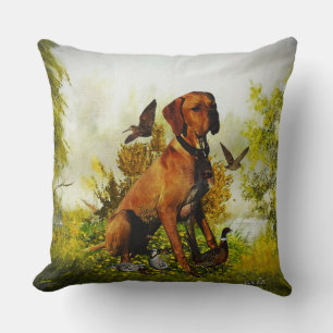 Coussin Pointeur anglais, chasse aux oiseaux