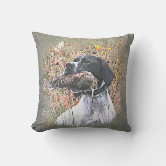 Coussin Pointeur, Chasse Bécasse (Recto)
