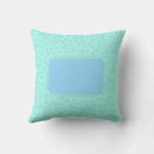 Coussin Points bébé verts et bleus (Verso)